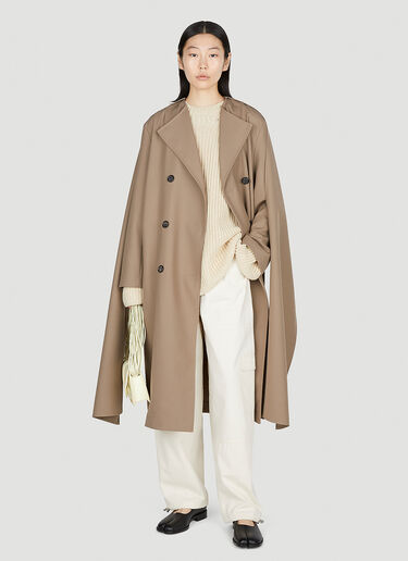 TOTEME Double Breasted Scarf Trench Coat Brown tot0252005