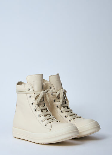 Rick Owens High-Top Leather Sneakers White ric0260011