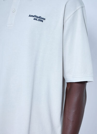 LN-CC® - Acne Studios: 洗水标志Polo衫 - 白色 Acne Studios 洗水标志Polo衫 白色 acn0165015