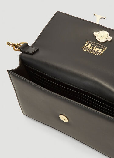 Aries Leather Belt Bag Black ari0242023