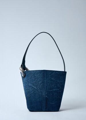 JW Anderson Small JWA Denim Corner Bucket Bag Blue jwa0259008