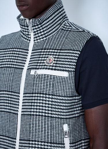 LN-CC® - Moncler: Gienah Reversible Wool Blend Down Gilet - White Moncler Gienah Reversible Wool Blend Down Gilet White mon0165007