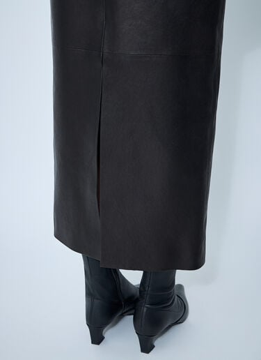 Loxley Leather Skirt Khaite Loxley Leather Skirt Black kha0261009