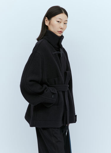 Lemaire Short Cotton Duffle Coat Black lem0254001