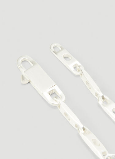 Rick Owens Phlegethon Chain Bracelet Silver ric0143033