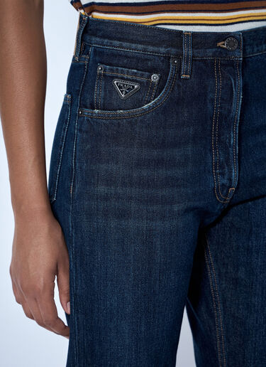 LN-CC® - Prada: Straight-Leg Washed Denim Jeans - Blue Prada Straight-Leg Washed Denim Jeans Blue pra0265007