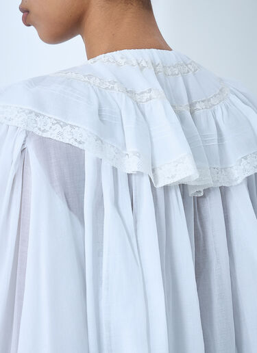 Chloé Cotton Blouse with Ruffled Collar White chl0263020