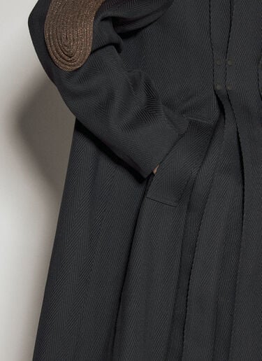 Kiko Kostadinov Deultum Pleated Coat Black kko0156006