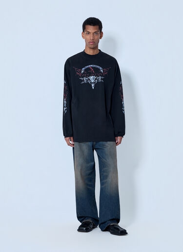 VETEMENTS Graphic Long Sleeve T-Shirt Black vet0164005