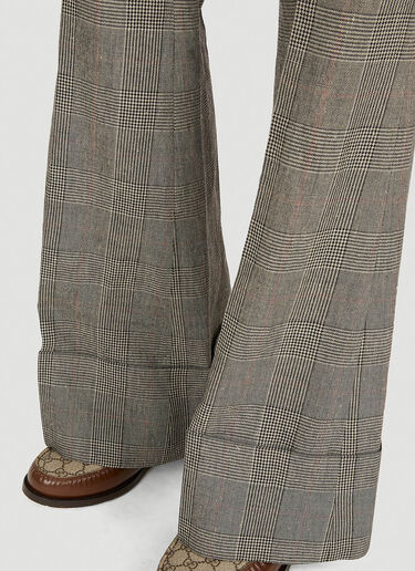 Gucci Prince of Wales Flared Pants Grey guc0150085