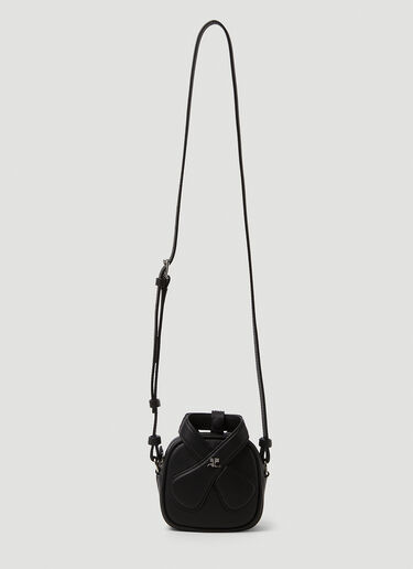 Courrèges Unisex Heritage Loop Mini Shoulder Bag in Black