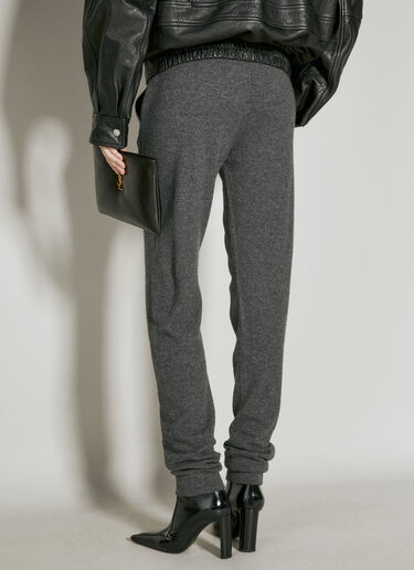 Saint Laurent High-Rise Cashmere Leggings Grey sla0254002