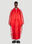 Prada Logo Print Parka Coat Red pra0150010