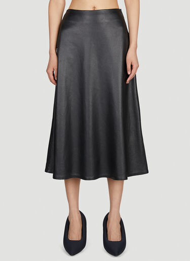 Balenciaga 가죽 A-라인 스커트 블랙 bal0251036