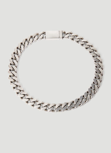Saint Laurent Curb Chain Necklace Silver sla0149086