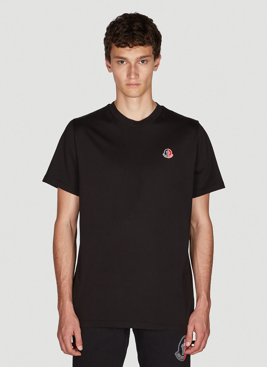 Moncler logo patch t shirt sale