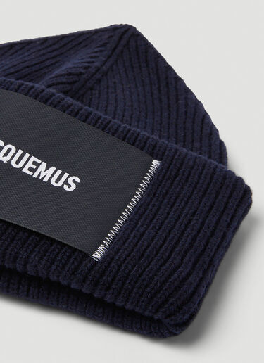 Jacquemus Le Bonnet Beanie Hat Navy Blue jac0250093