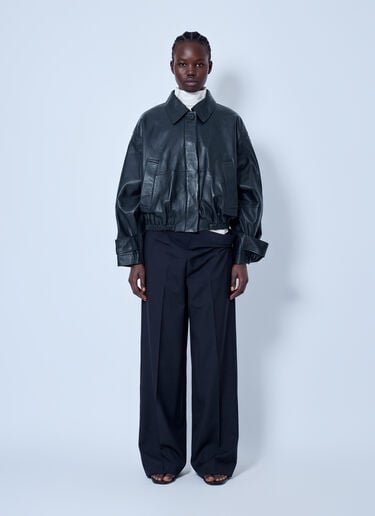 LN-CC® - RÓHE: Leather Blouson Jacket - Black RÓHE Leather Blouson Jacket Black roe0266016