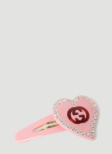 장식 디테일 헤어 클립 Gucci 장식 디테일 헤어 클립 핑크 guc0253167