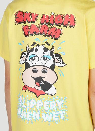 Sky High Farm Workwear Printed T-Shirt Yellow skh0352015