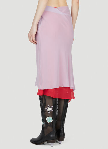Kiko Kostadinov Mirka Layered Skirt Pink kko0252007