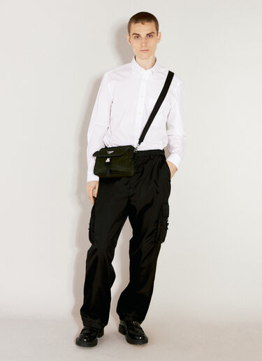 Re-Nylon And Saffiano Leather Crossbody Bag Prada Re-Nylon And Saffiano Leather Crossbody Bag Green pra0156021