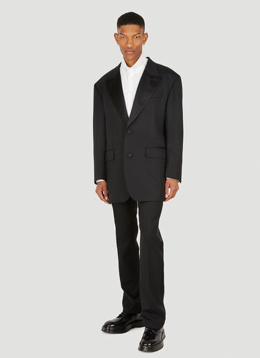 Dolce & Gabbana Satin Trimmed Tuxedo Blazer Black dol0148012