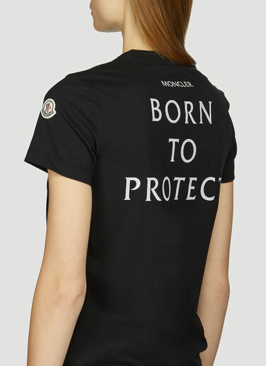 Moncler Born To Protect T-Shirt Black mon0247048