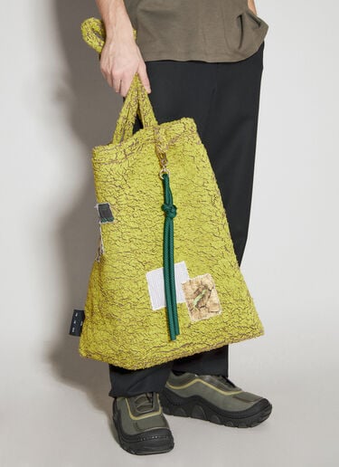 Song for the Mute Painted Sherpa Tote Bag Yellow sfm0154011