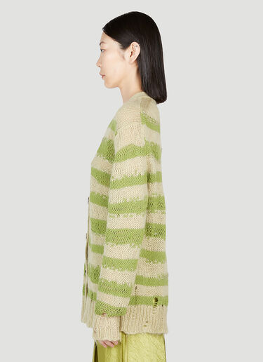 Acne Studios 仿旧条纹开衫 绿色 acn0253028