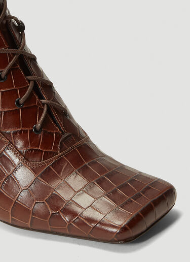 by Far Claude Embossed-Leather Boots Brown byf0241035