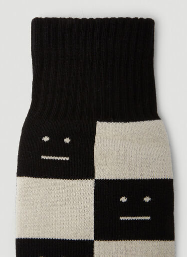 Acne Studios Face Patch Socks Black acn0349013