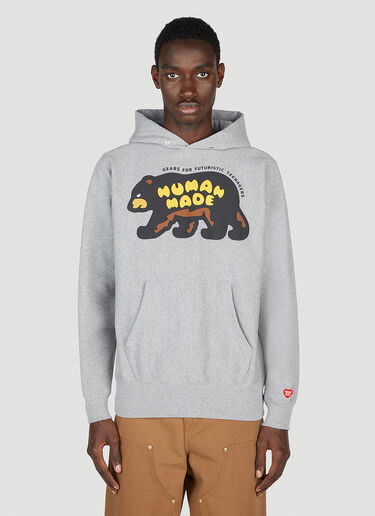 Human Made Graphic Print Hooded Sweatshirt Grey hmd0152008