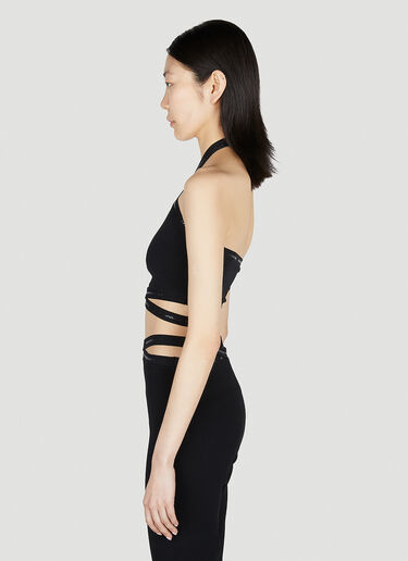 Alexander Wang Logo Halterneck Top Black awg0251027