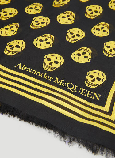 Alexander McQueen 骷髅 Biker 围巾 黑 amq0150031