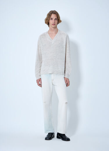 Our Legacy V-neck Knit Sweater Cream our0164069