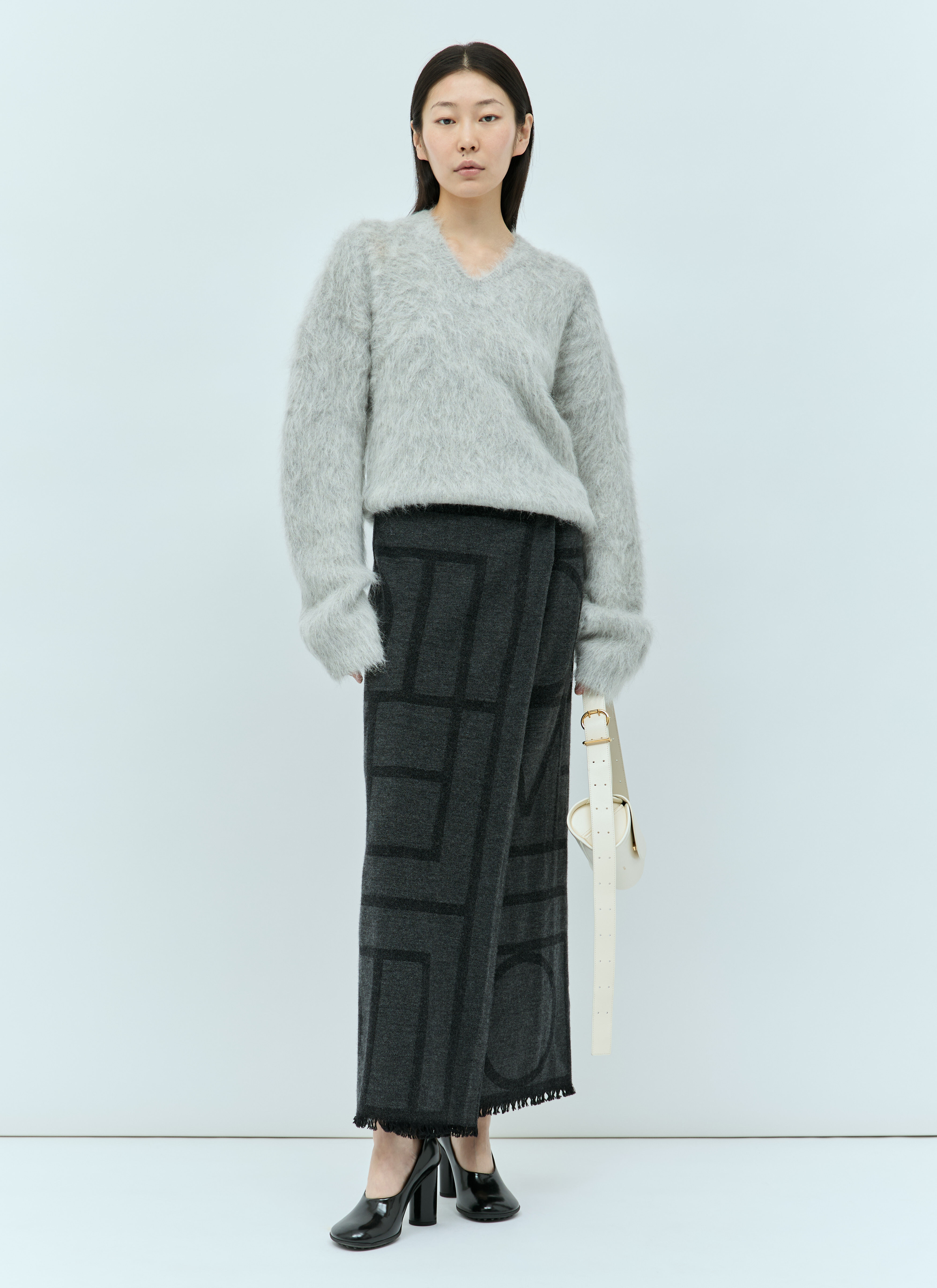 TOTEME Petite Alpaca-Blend Knit Sweater en Grey pour femme | LN-CC®