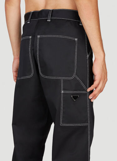 Prada Contrast Stitch Pants Black pra0153042