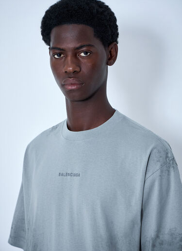 Balenciaga Logo Motif T-Shirt Grey bal0164007