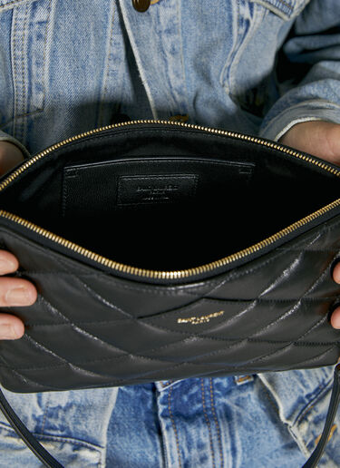 Saint Laurent Mini Quilted Leather Shoulder Bag Black sla0253143