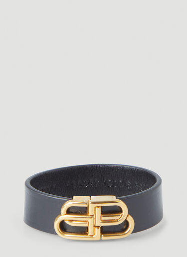 Balenciaga BB Slim Cuff Bracelet Black bal0245082
