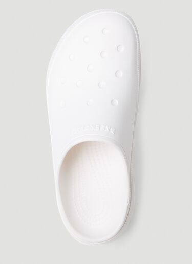 Balenciaga Crocs Platform Mules White bal0252070