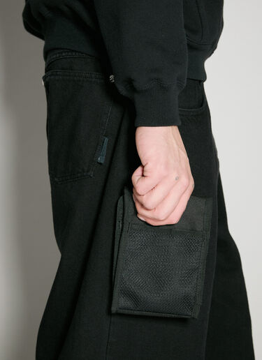 Logo Print Neck Pouch Yohji Yamamoto Logo Print Neck Pouch Black yoy0154015