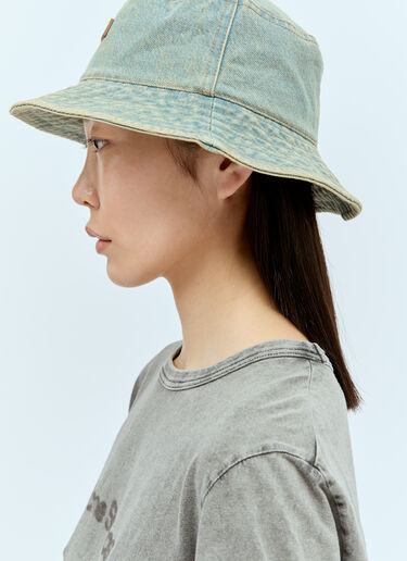 Acne Studios Logo Patch Denim Bucket Hat Blue acn0355007