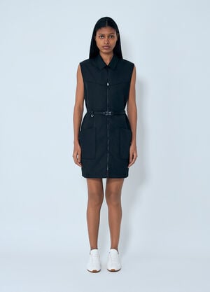 Prada Re-Nylon Belted Mini Dress Black pra0264001