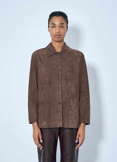 Max Mara Suede Shirt Jacket Brown max0265207
