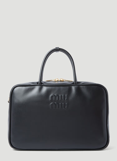 Miu Miu 小号 Trunk 皮革手提包 黑色 miu0254063