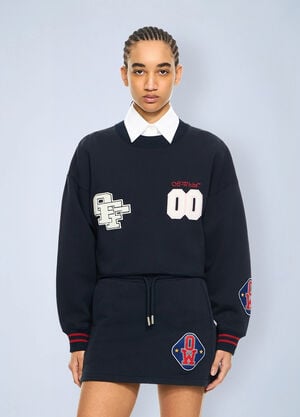 Off-White Royal Patch Crop Sweatshirt Blue ofw0264026