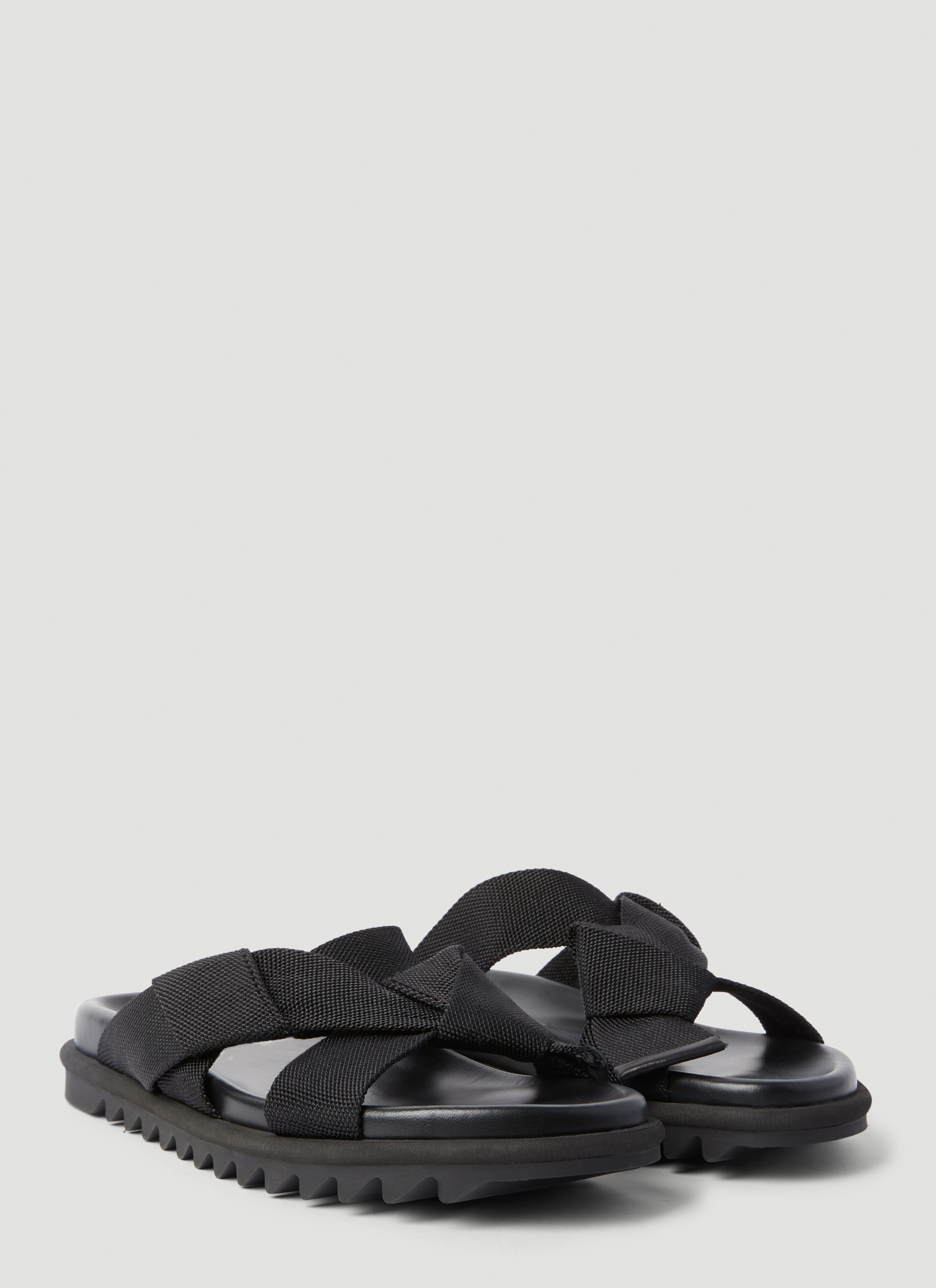 ✨極希少箱付き✨DRIES VAN NOTEN パンプス　22.5㎝　黒　型押 Dries Van Noten Men's' Knotted Slides in Black | LN-CC®