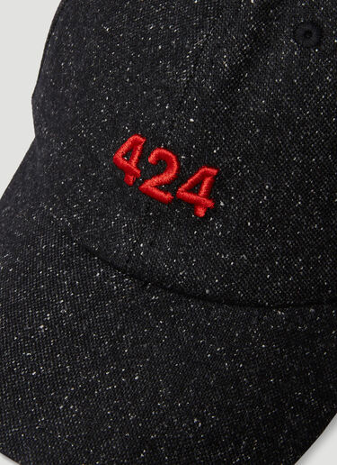 424 刺绣徽标棒球帽 黑 ftf0150018